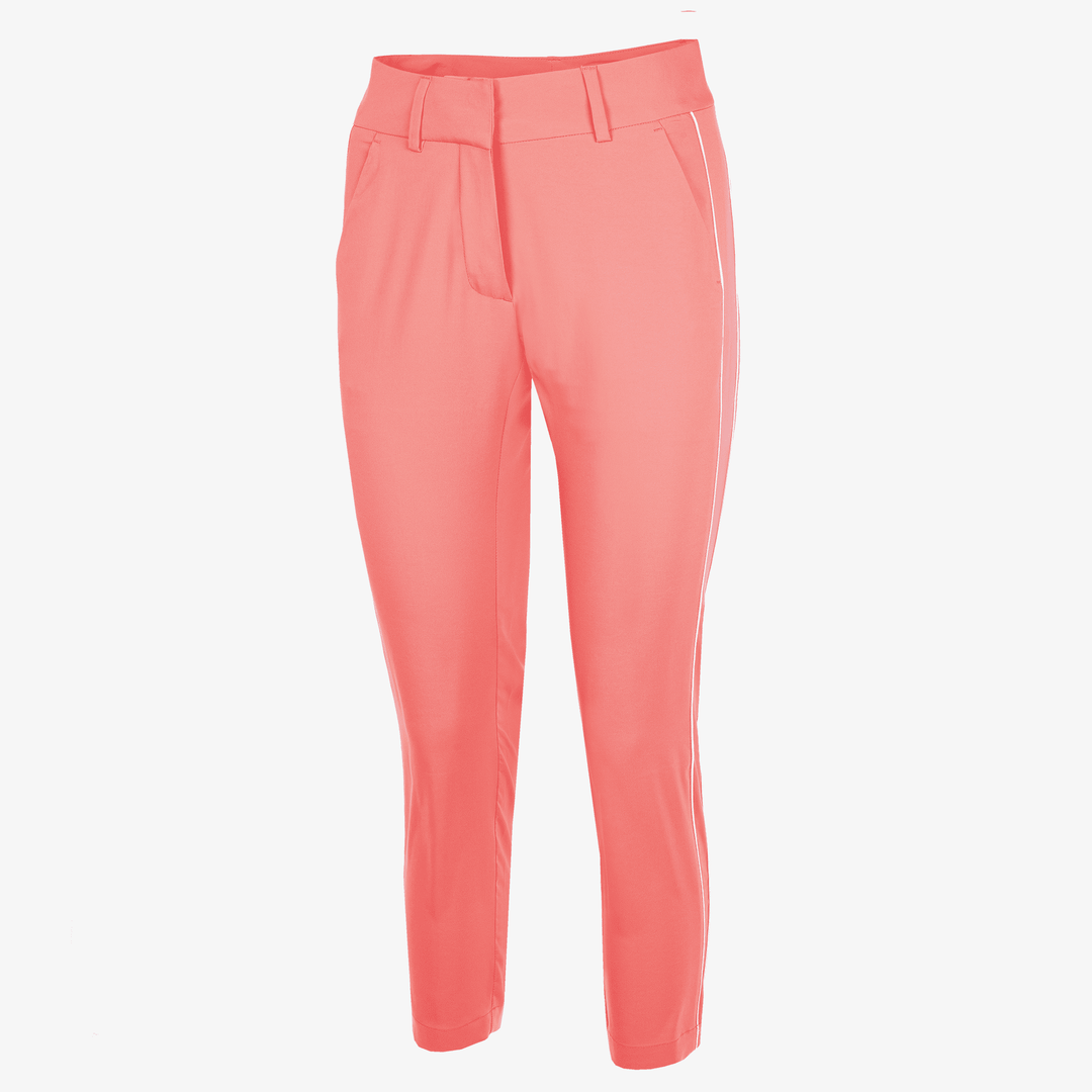 Nicole is a Breathable golf pants for Women in the color Coral/White (0)