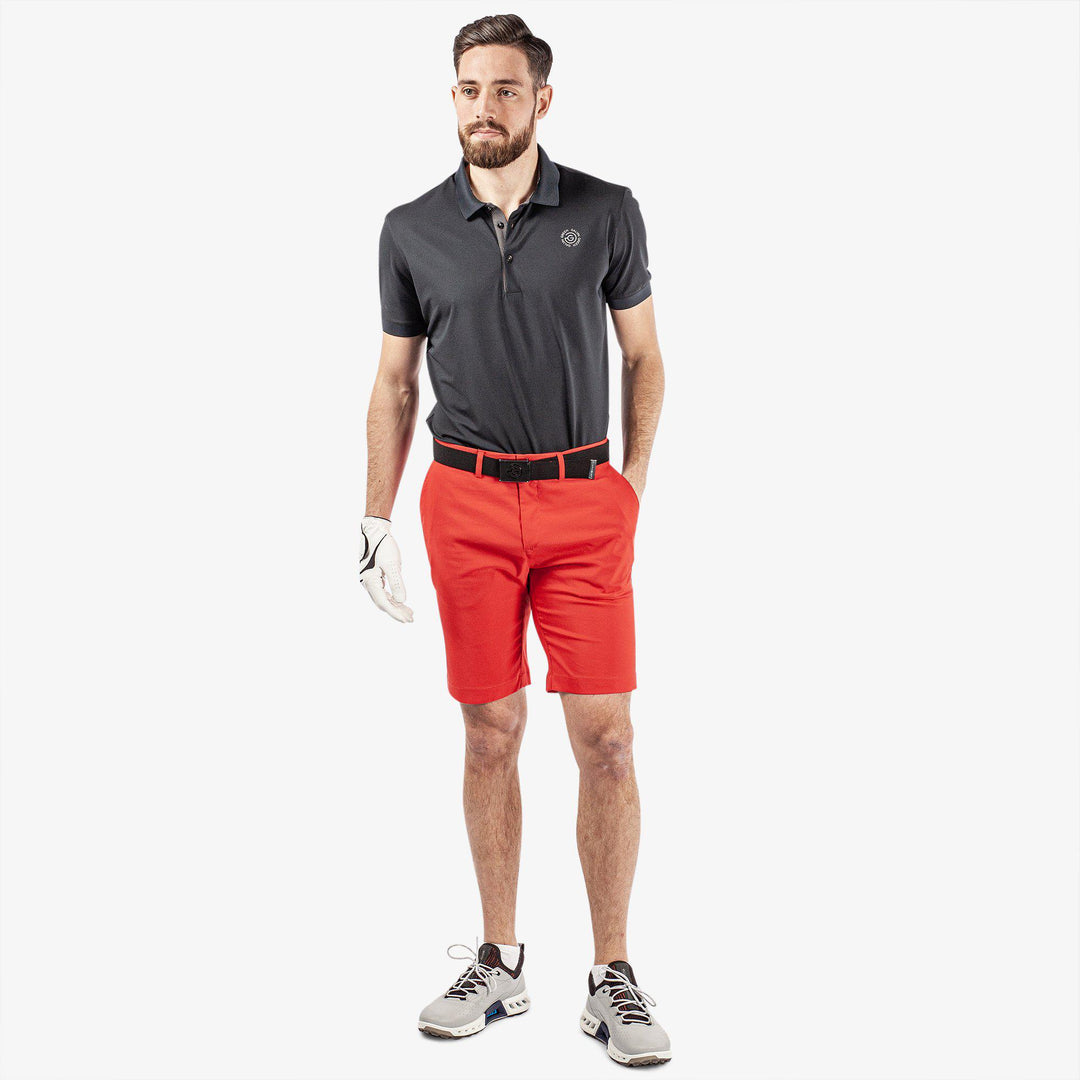 Paul is a Breathable golf shorts for Men in the color Red(2)
