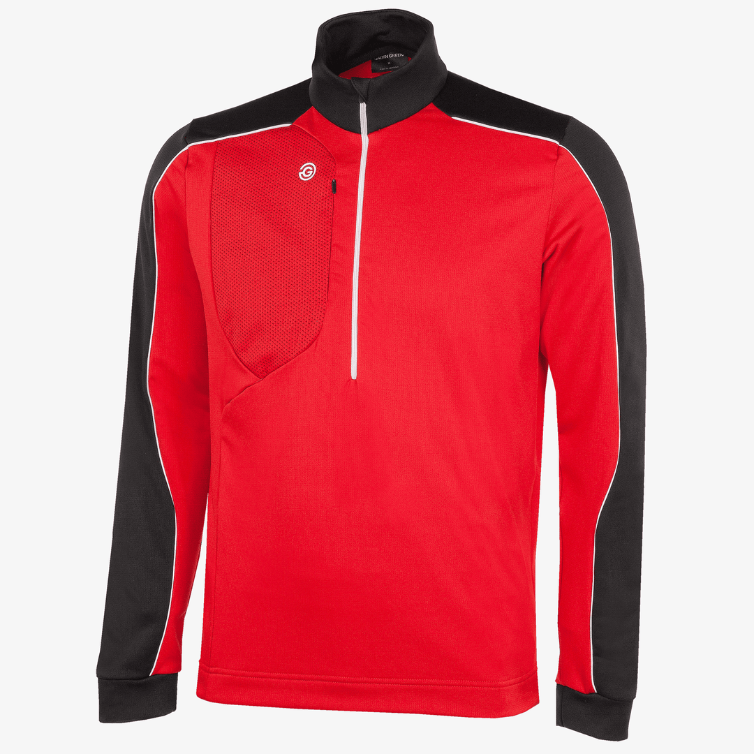Dave is a Insulating golf mid layer for Men in the color Red/Black(0)
