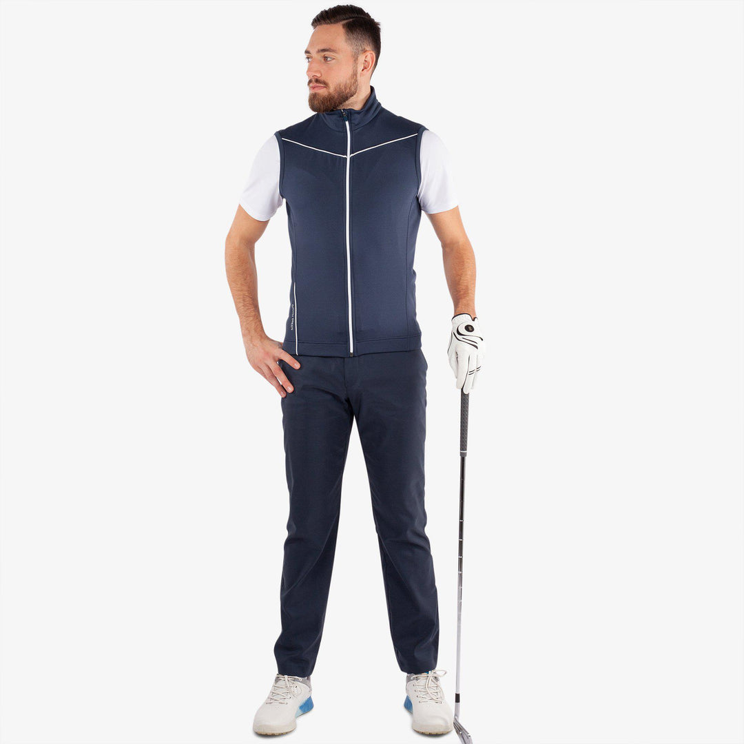 Davon is a Insulating golf vest for Men in the color Navy/White(2)