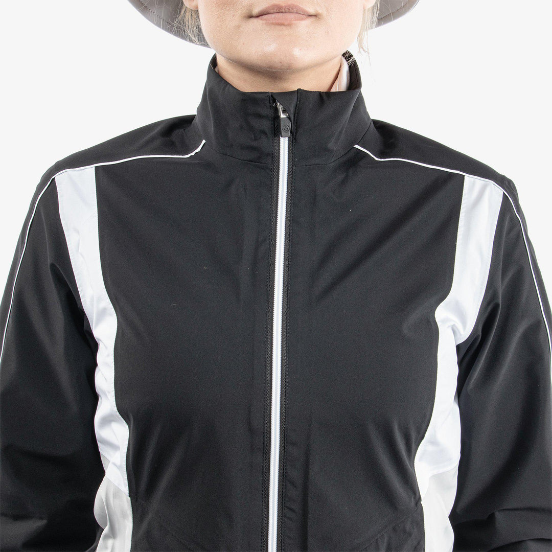 Ally is a Waterproof Jacket for Women in the color Black/Cool Grey/White(4)