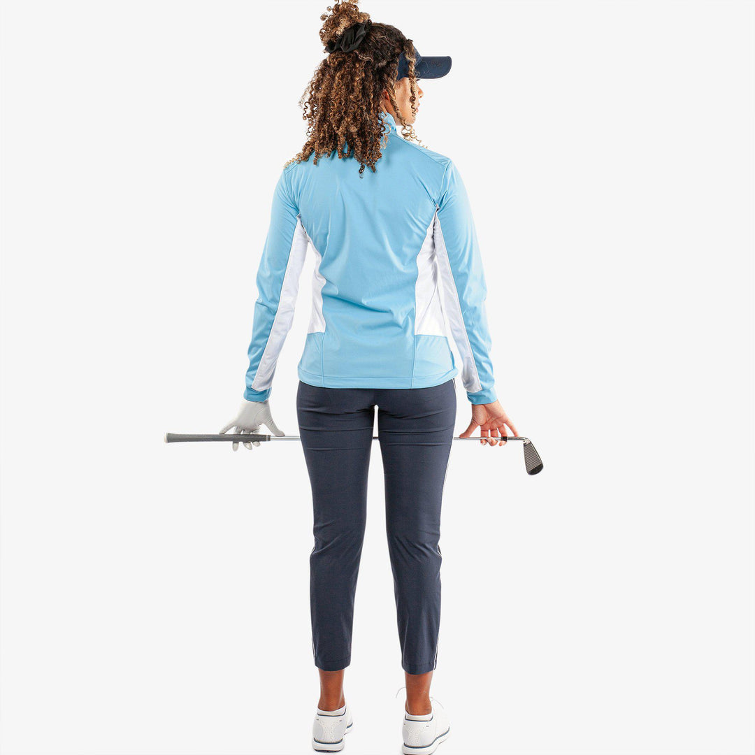 Larissa is a Windproof and water repellent golf jacket for Women in the color Alaskan Blue/White(7)