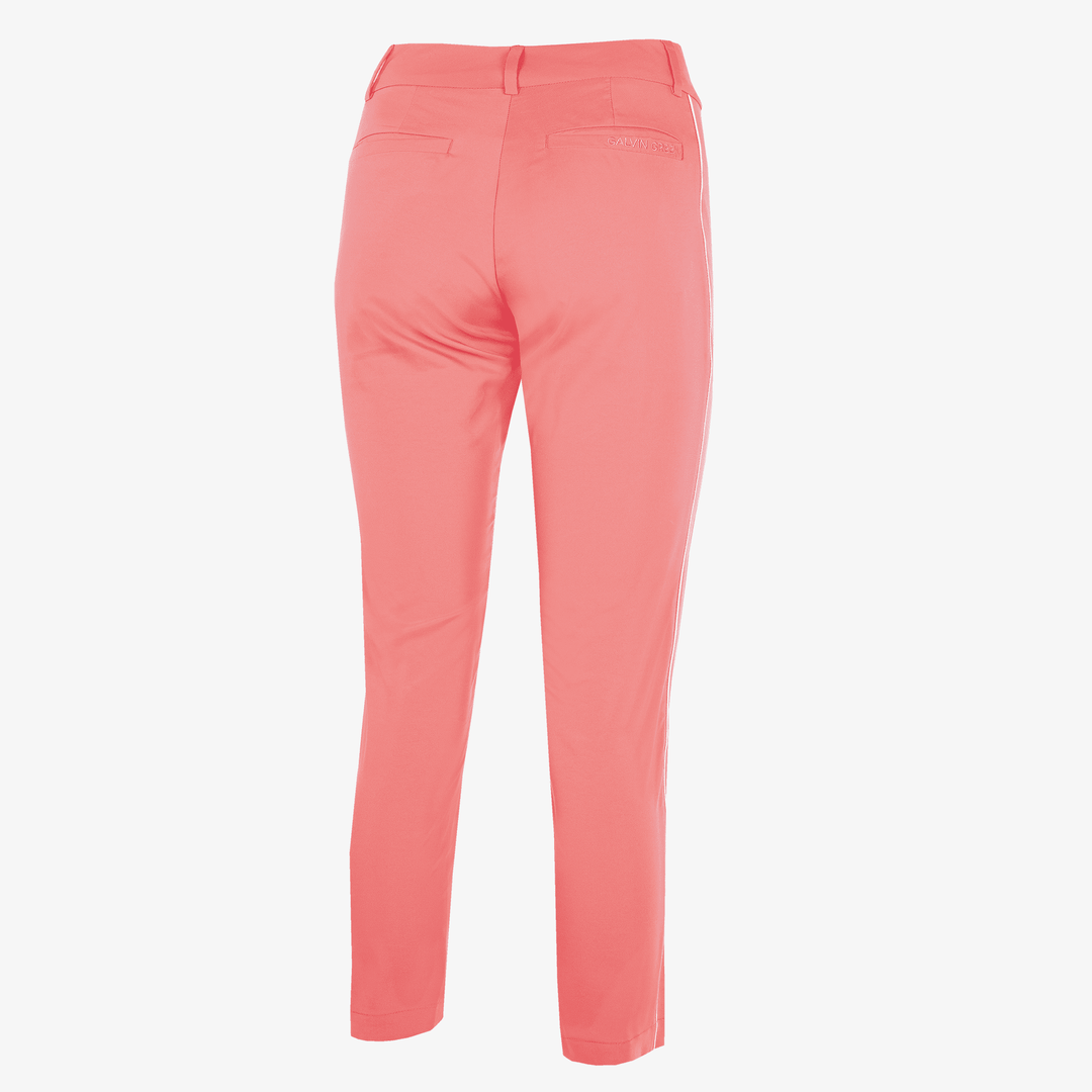 Nicole is a Breathable golf pants for Women in the color Coral/White (7)