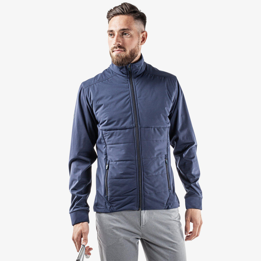 Leonard is a Windproof and water repellent jacket for  in the color Navy(1)