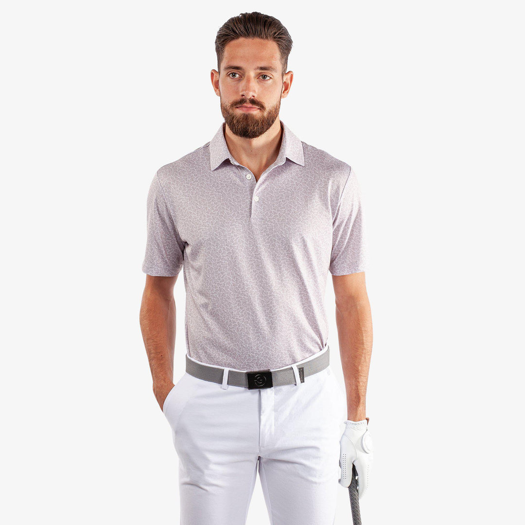 Mani is a Breathable short sleeve golf shirt for Men in the color Cool Grey(1)