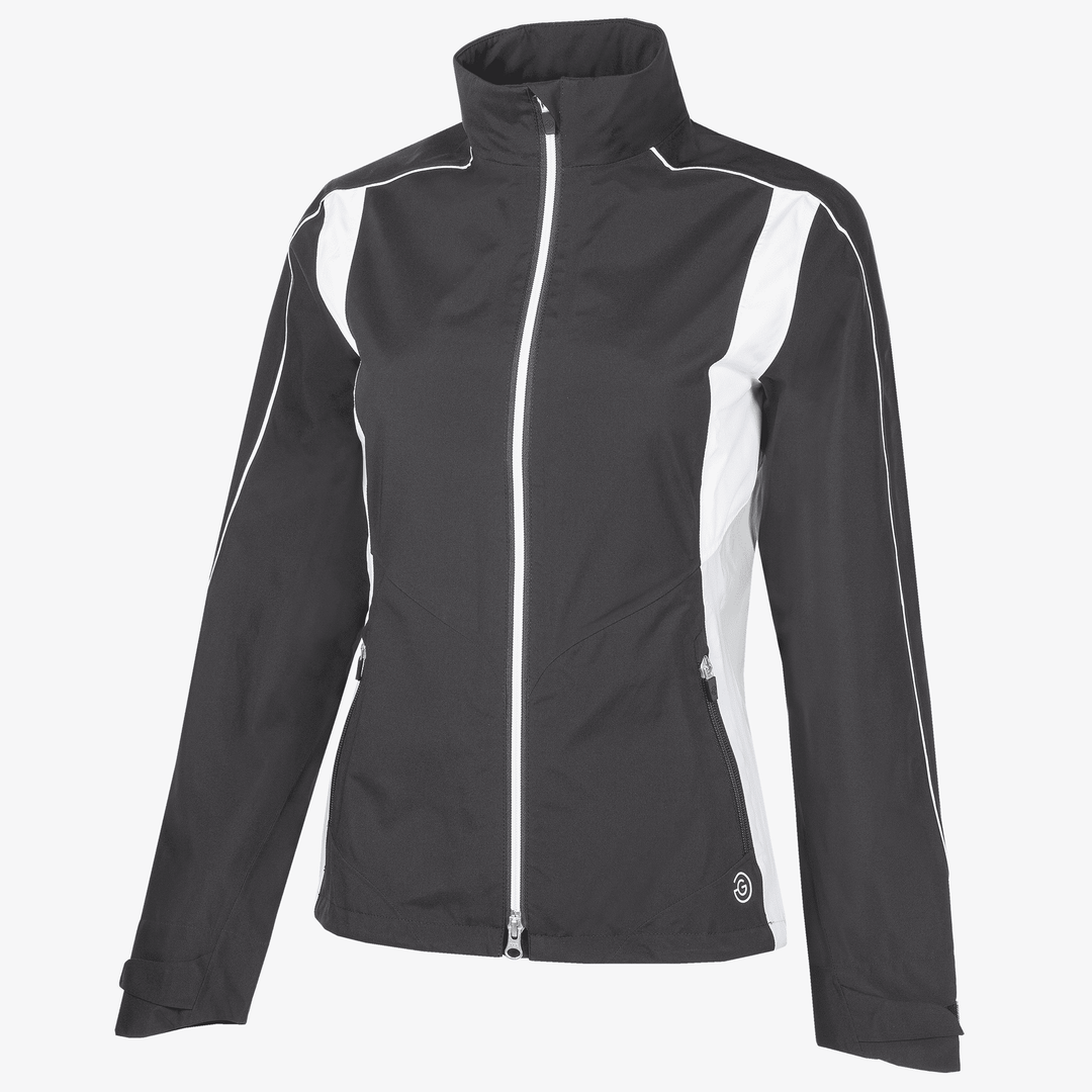 Ally is a Waterproof Jacket for Women in the color Black/Cool Grey/White(0)
