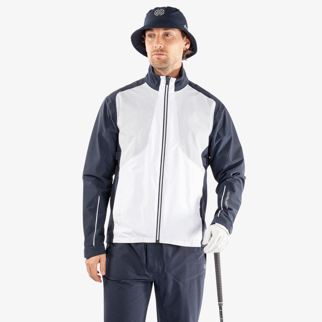 Albert is a Waterproof jacket for Men in the color Navy/White(1)