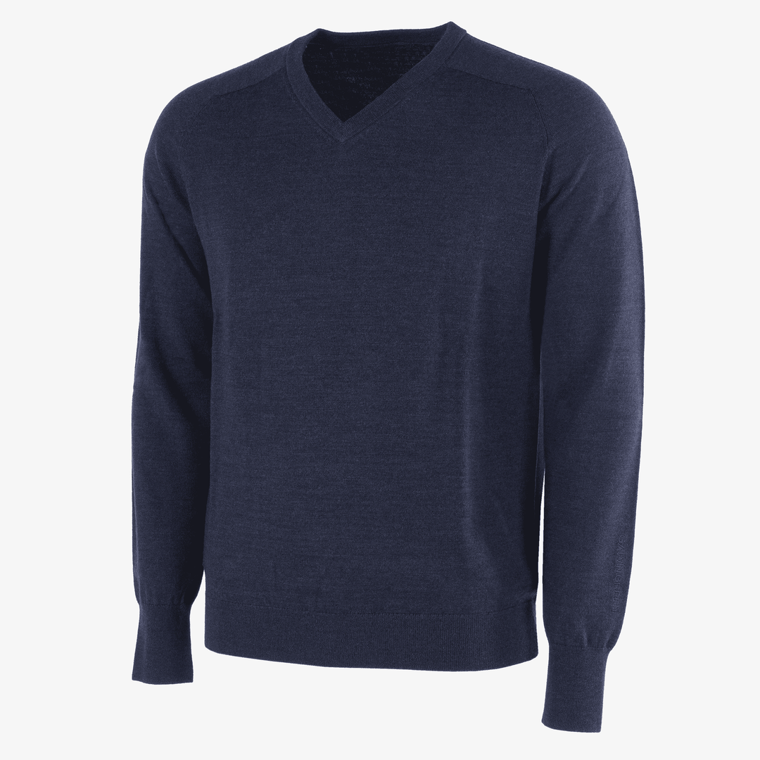 Carl is a Merino golf sweater for Men in the color Navy melange(0)