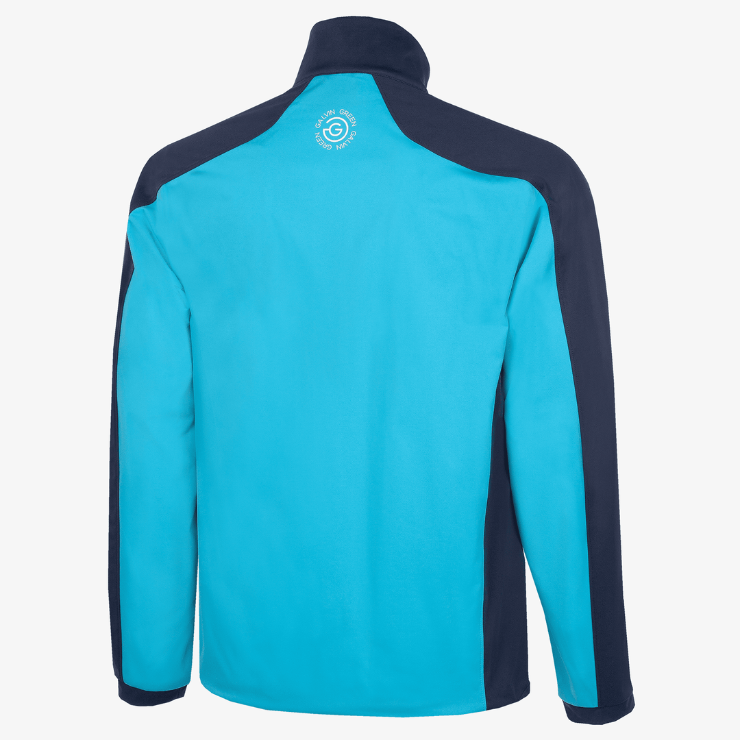 Lawrence is a Windproof and water repellent jacket for  in the color Aqua/Navy(7)