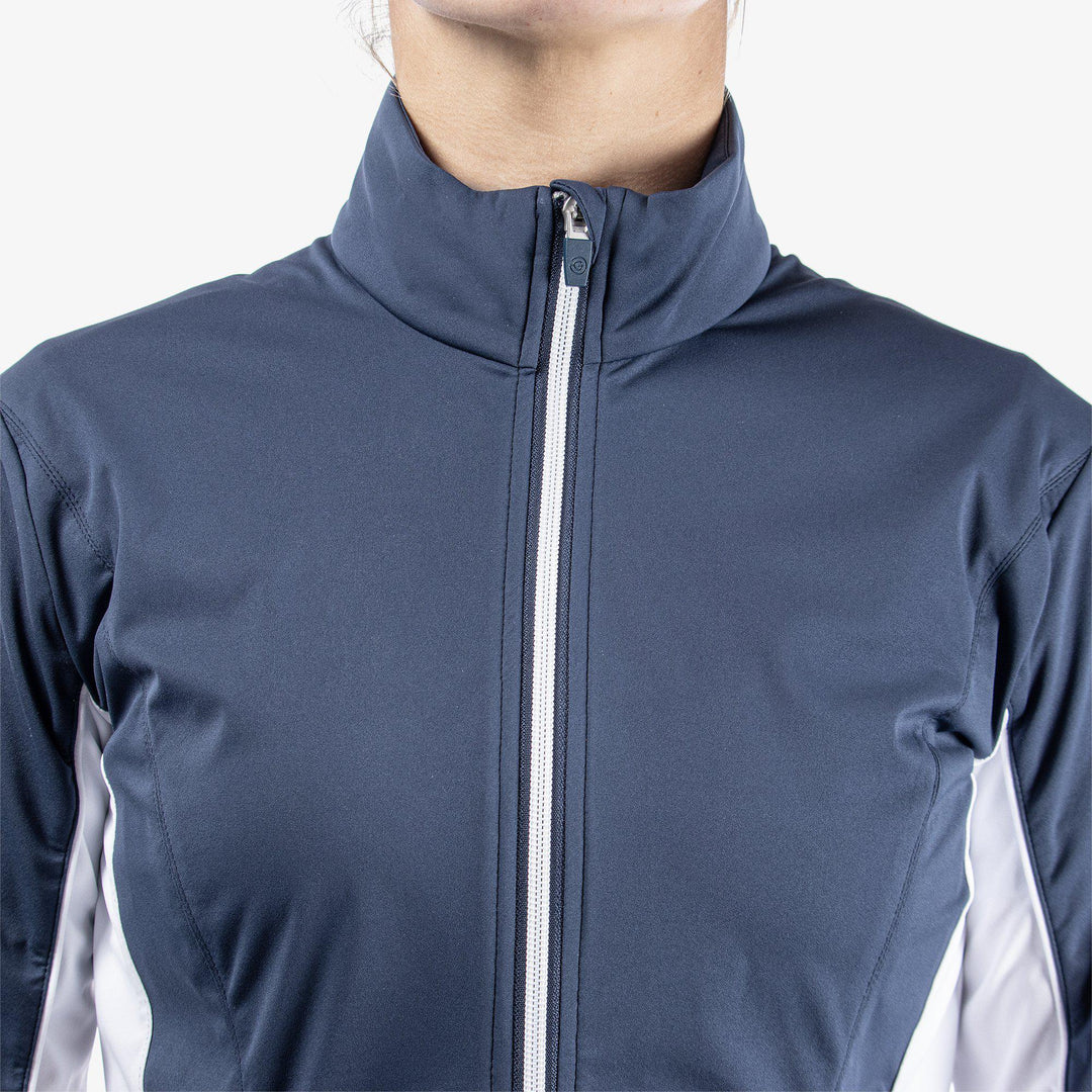 Larissa is a Windproof and water repellent golf jacket for Women in the color Navy/White(3)