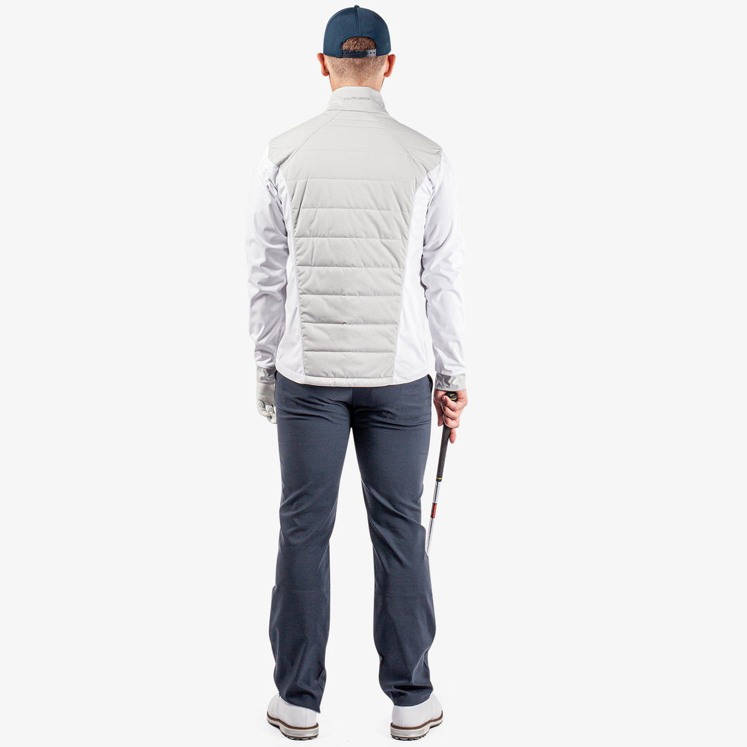 Leonard is a Windproof and water repellent jacket for  in the color Cool Grey/White(10)