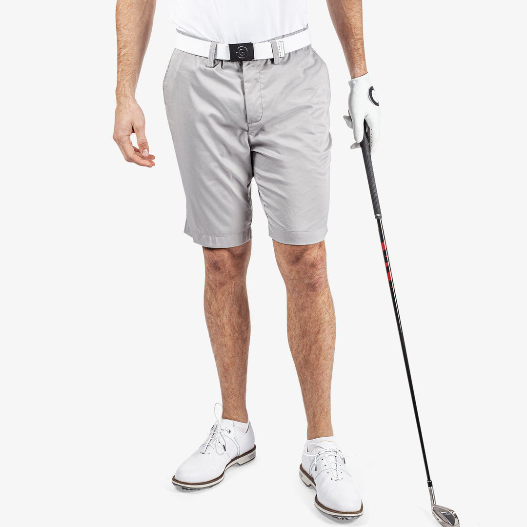 Percy is a Breathable golf shorts for Men in the color Light Grey(1)