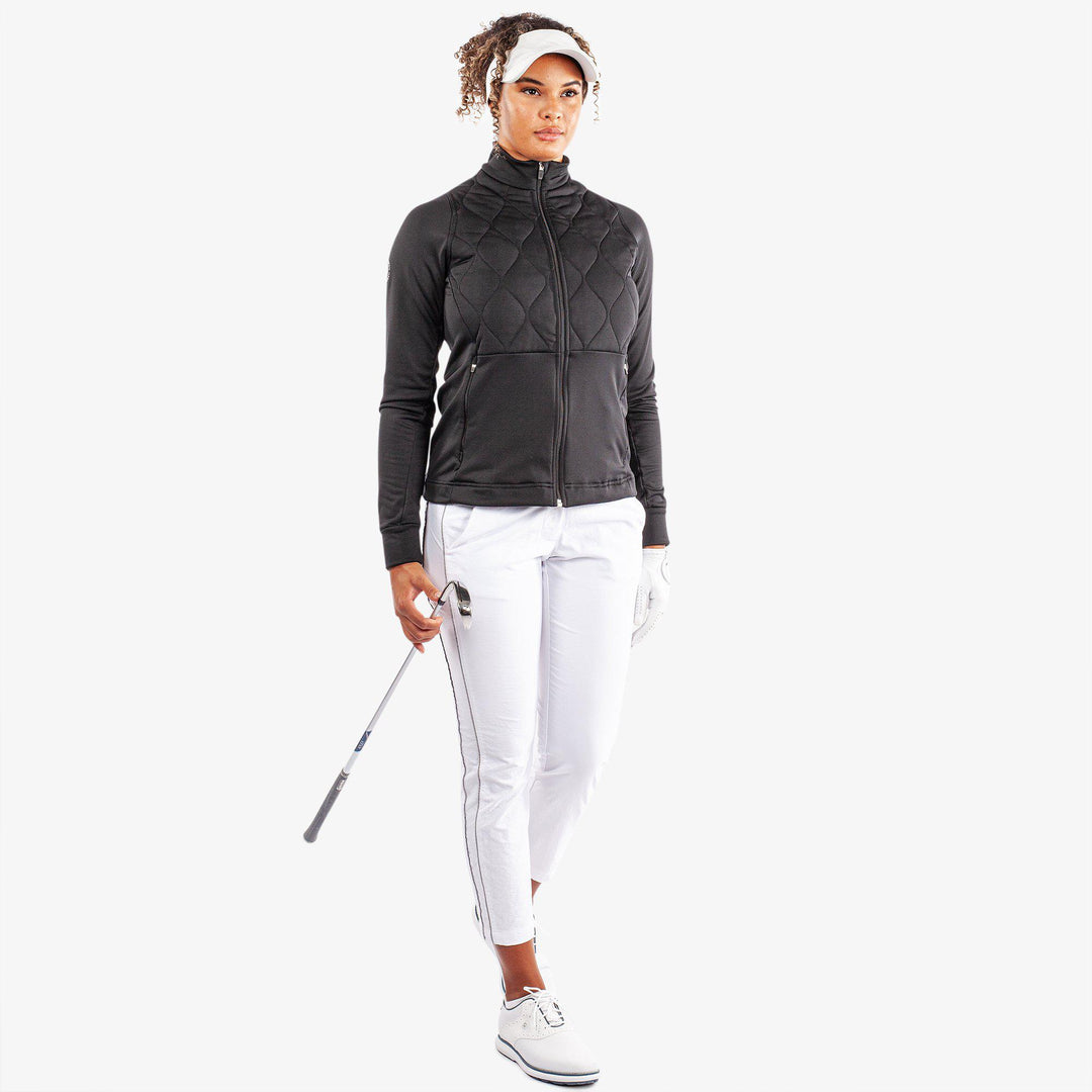 Darlena is a Insulating golf mid layer for Women in the color Black(2)