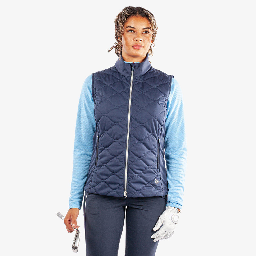 Lucille is a Windproof and water repellent golf vest for Women in the color Navy(1)