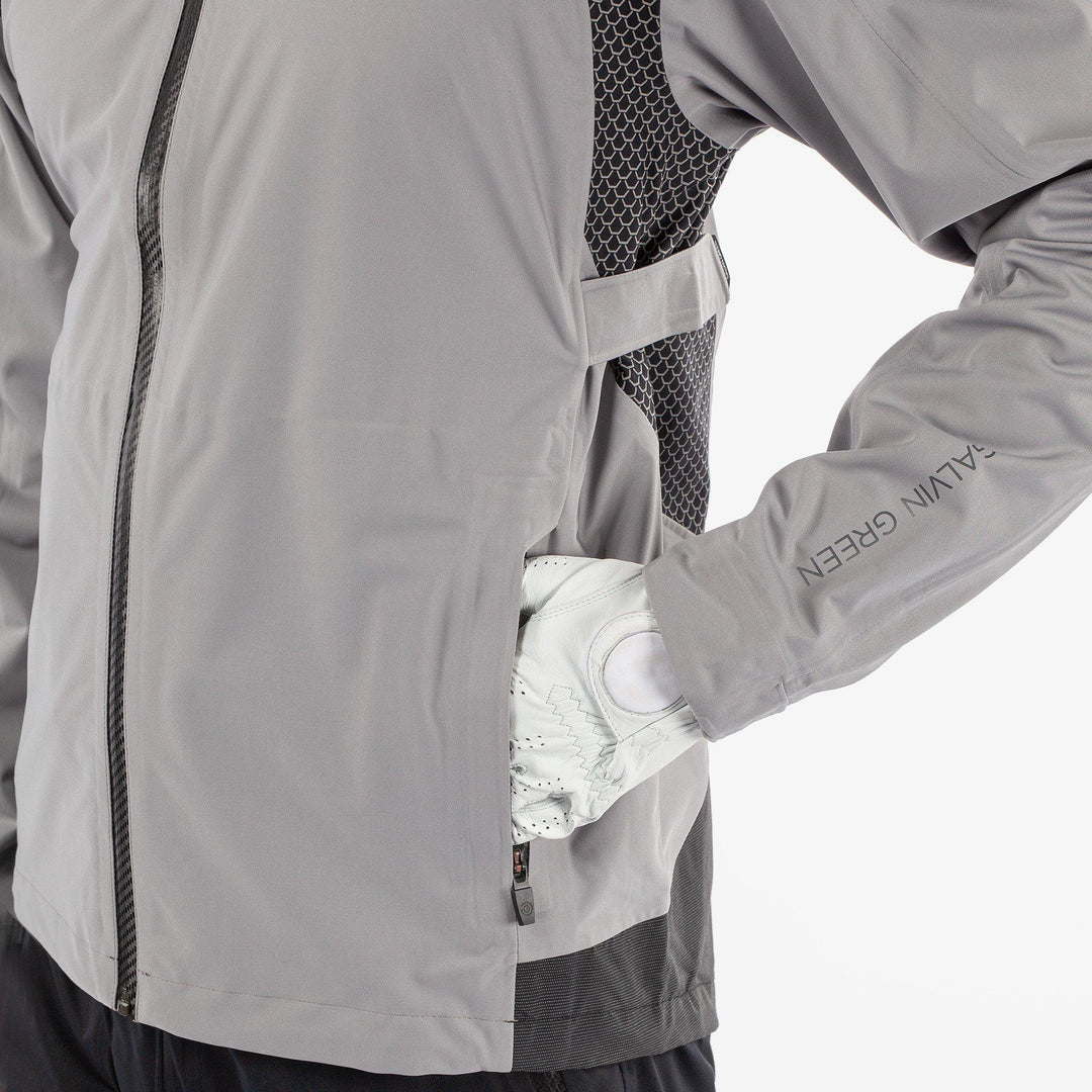 Action is a Waterproof jacket for Men in the color Sharkskin(4)