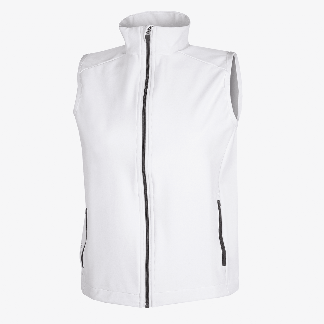 Rio is a Windproof and water repellent golf vest for Juniors in the color White(0)