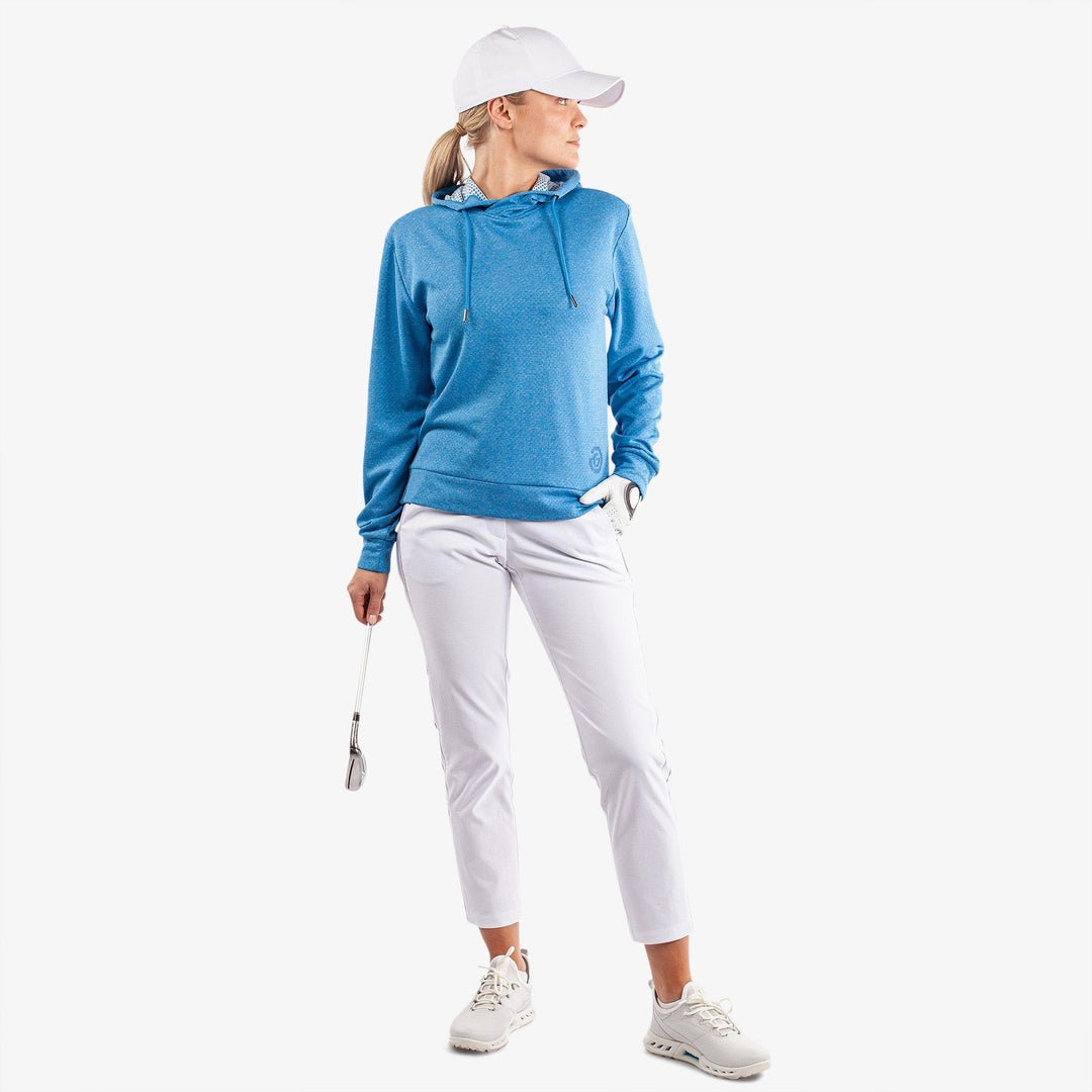 Dagmar is a Insulating golf sweatshirt for Women in the color Blue Melange (2)
