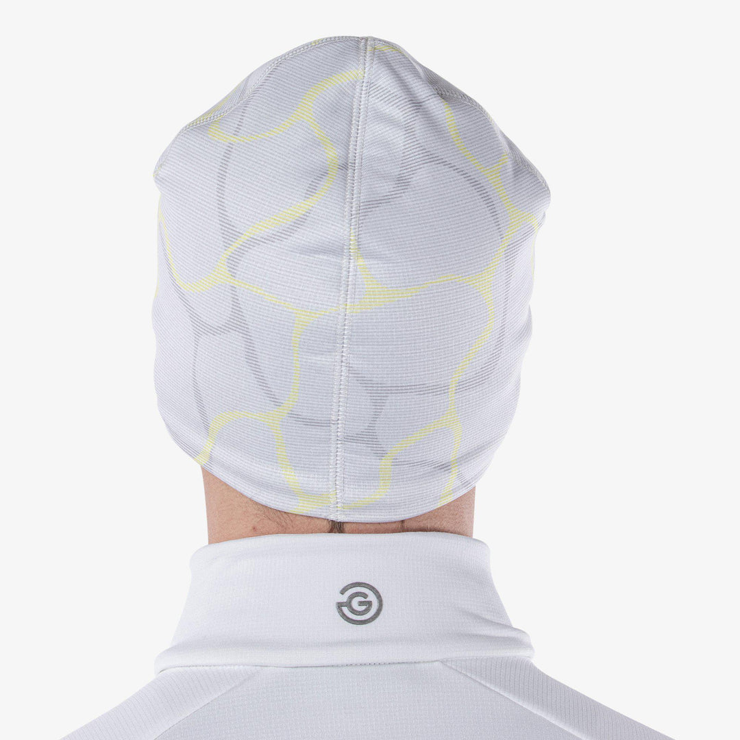 Duke is a Insulating golf hat in the color White/Sunny Lime(4)