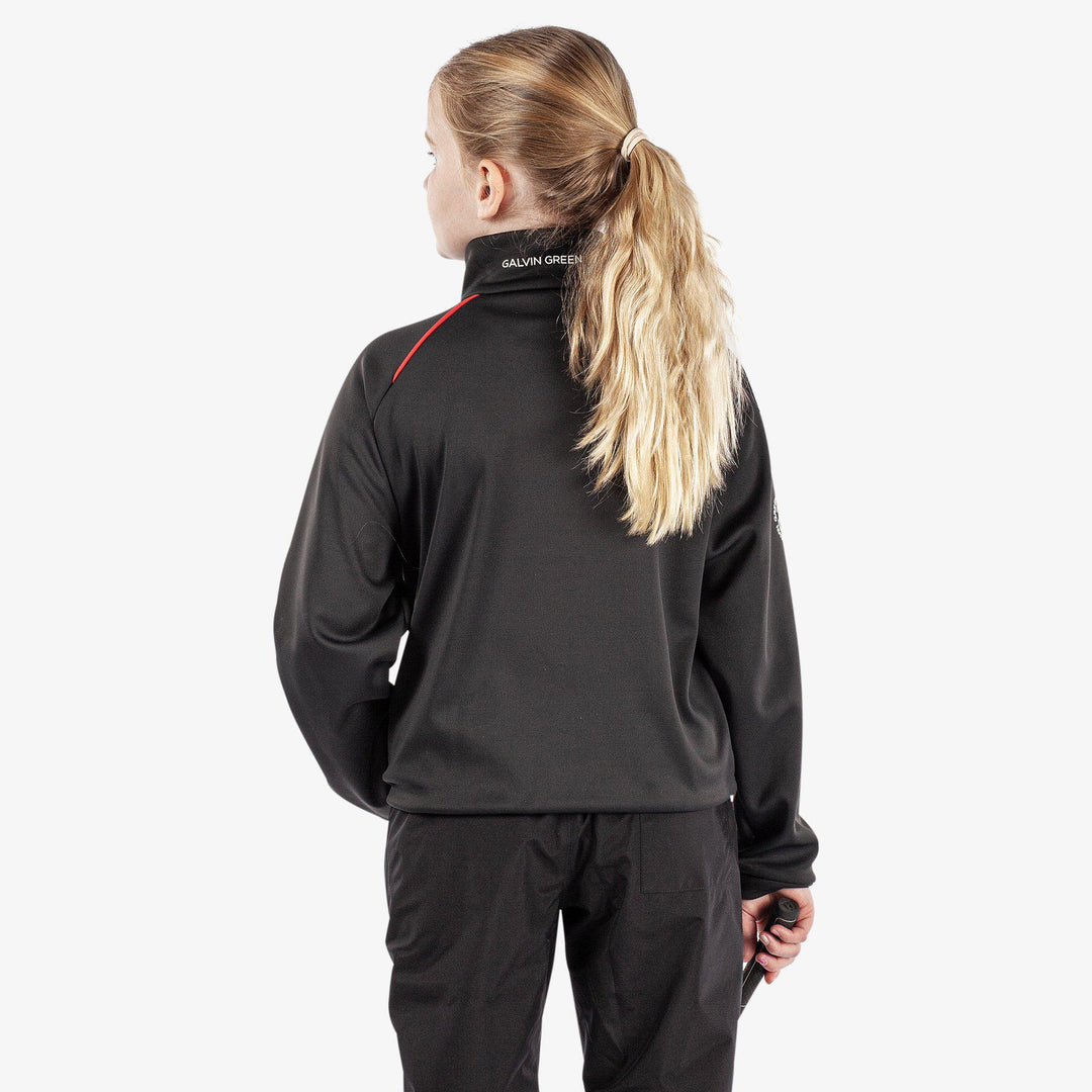 Reine is a Windproof and water repellent golf jacket for Juniors in the color Black(3)