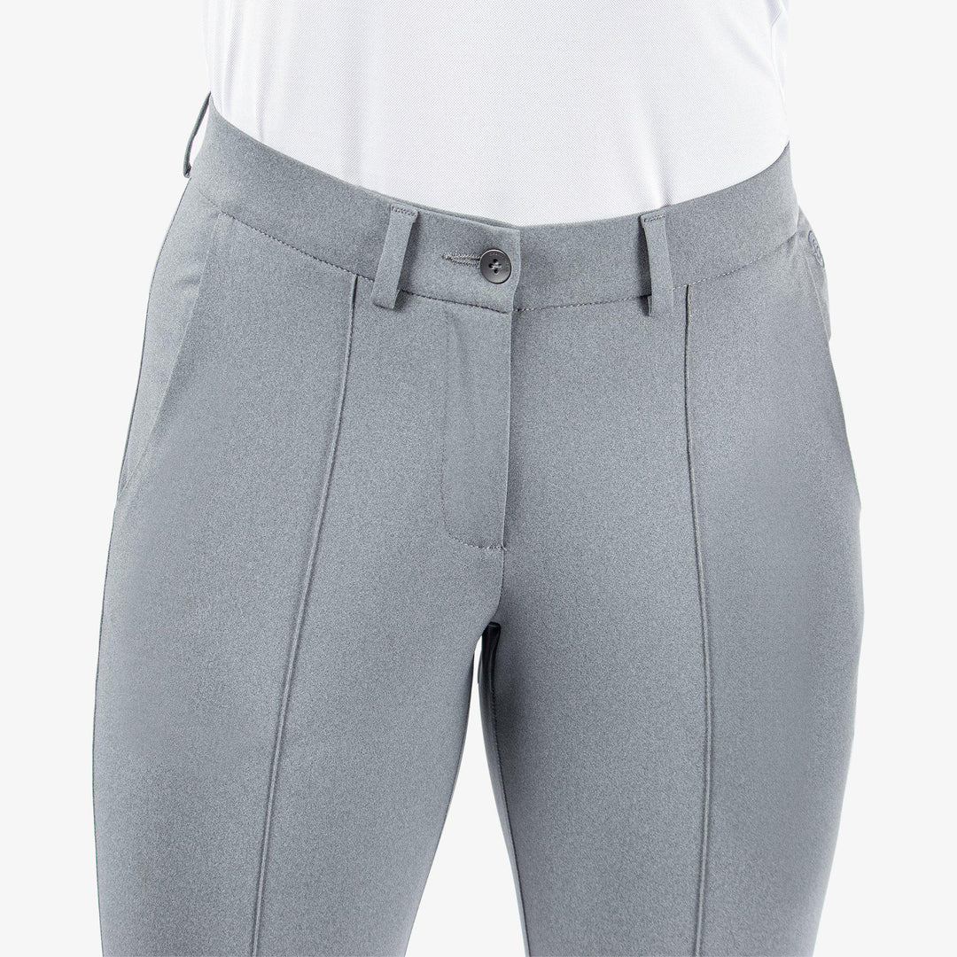Nora is a Breathable golf pants for Women in the color Grey melange(4)