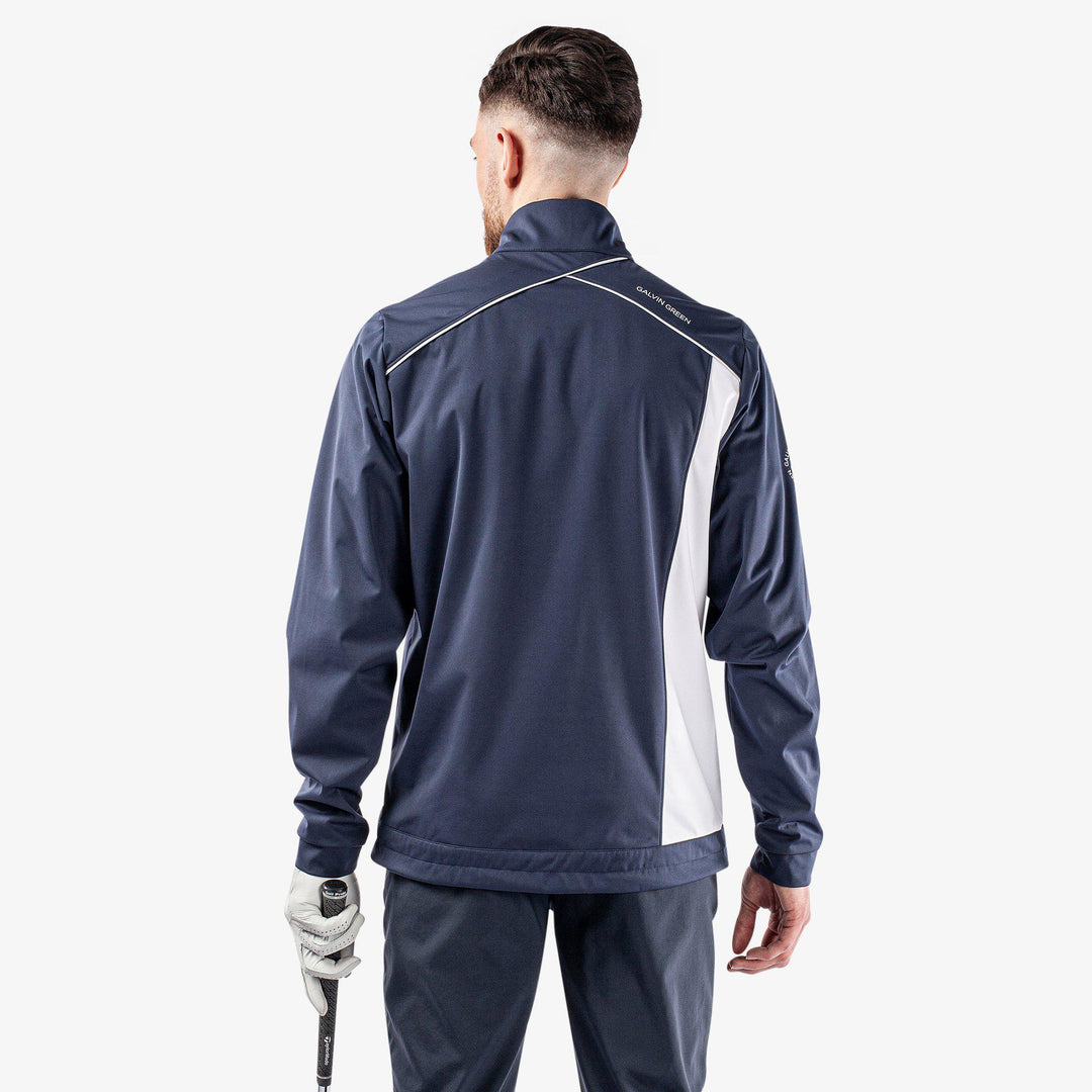 Lucien is a Windproof and water repellent golf jacket for Men in the color Navy/White/Cool Grey(7)