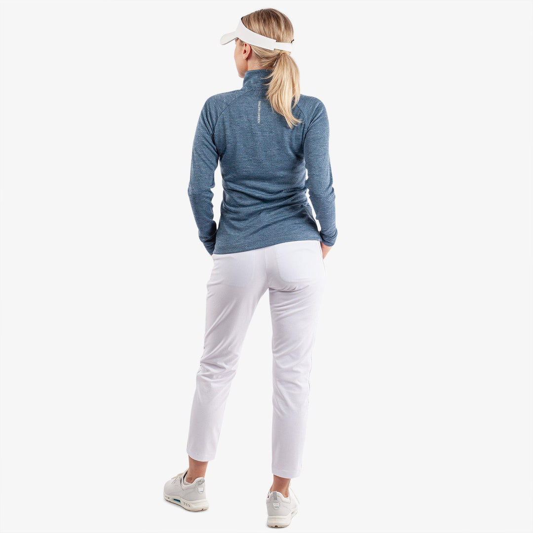 Diora is a Insulating golf mid layer for Women in the color Blue Melange (5)