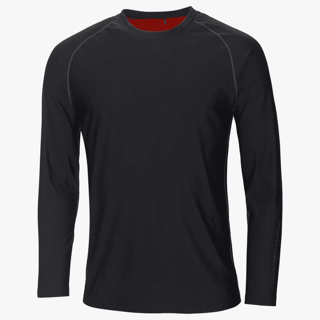 Elmo is a Thermal base layer golf top for Men in the color Black/Red(0)