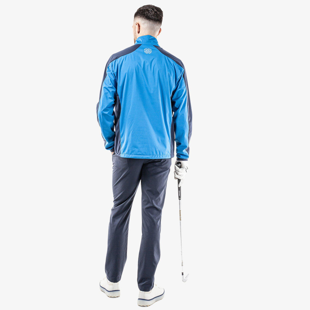 Lawrence is a Windproof and water repellent jacket for  in the color Blue/Navy/White(7)