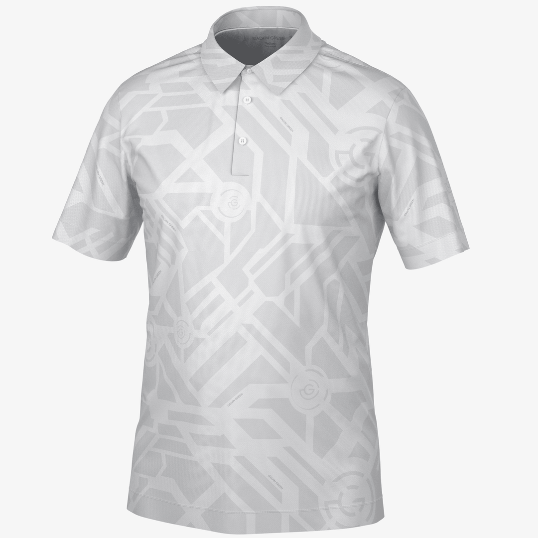 Maze is a Breathable short sleeve golf shirt for Men in the color Cool Grey(0)