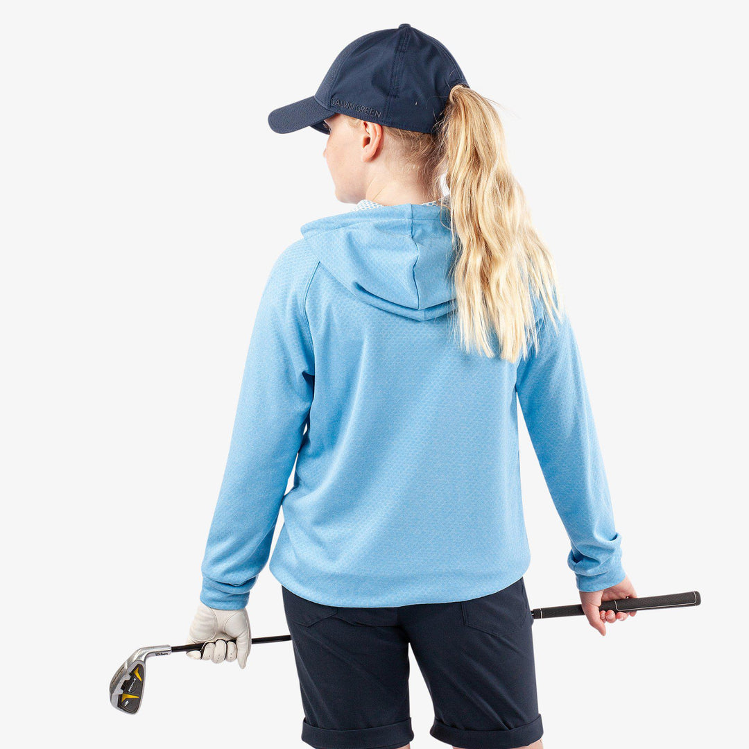 Ryker is a Insulating golf sweatshirt for Juniors in the color Alaskan Blue Melange(6)