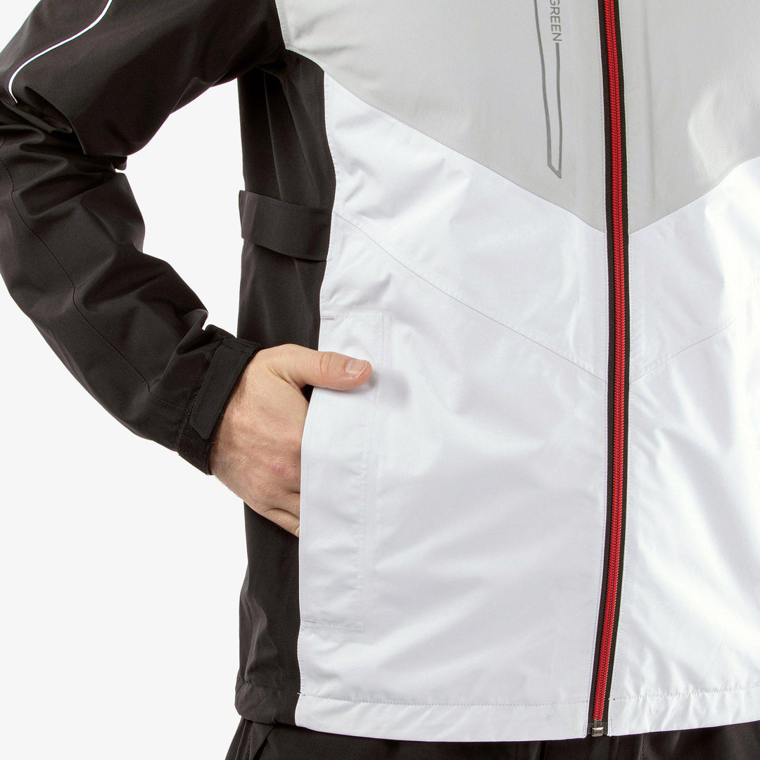 Armstrong is a Waterproof jacket for Men in the color Black/White/Red(4)