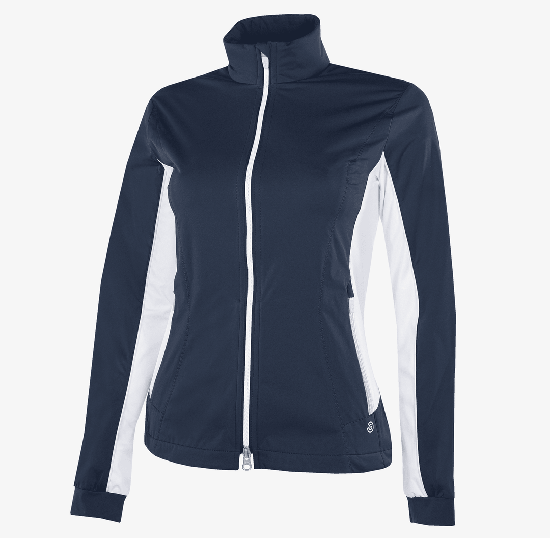 Larissa is a Windproof and water repellent golf jacket for Women in the color Navy/White(0)