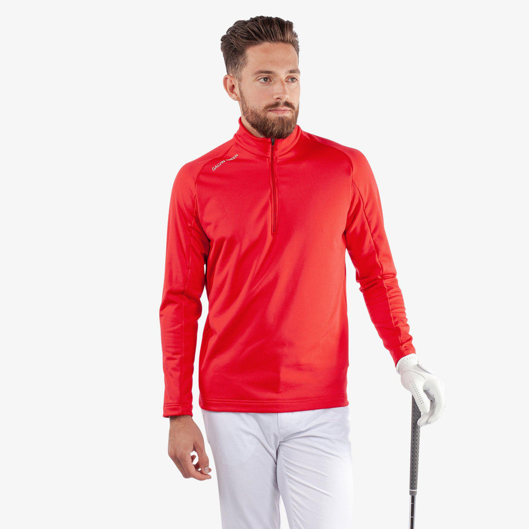 Drake is a Insulating golf mid layer for Men in the color Red(1)