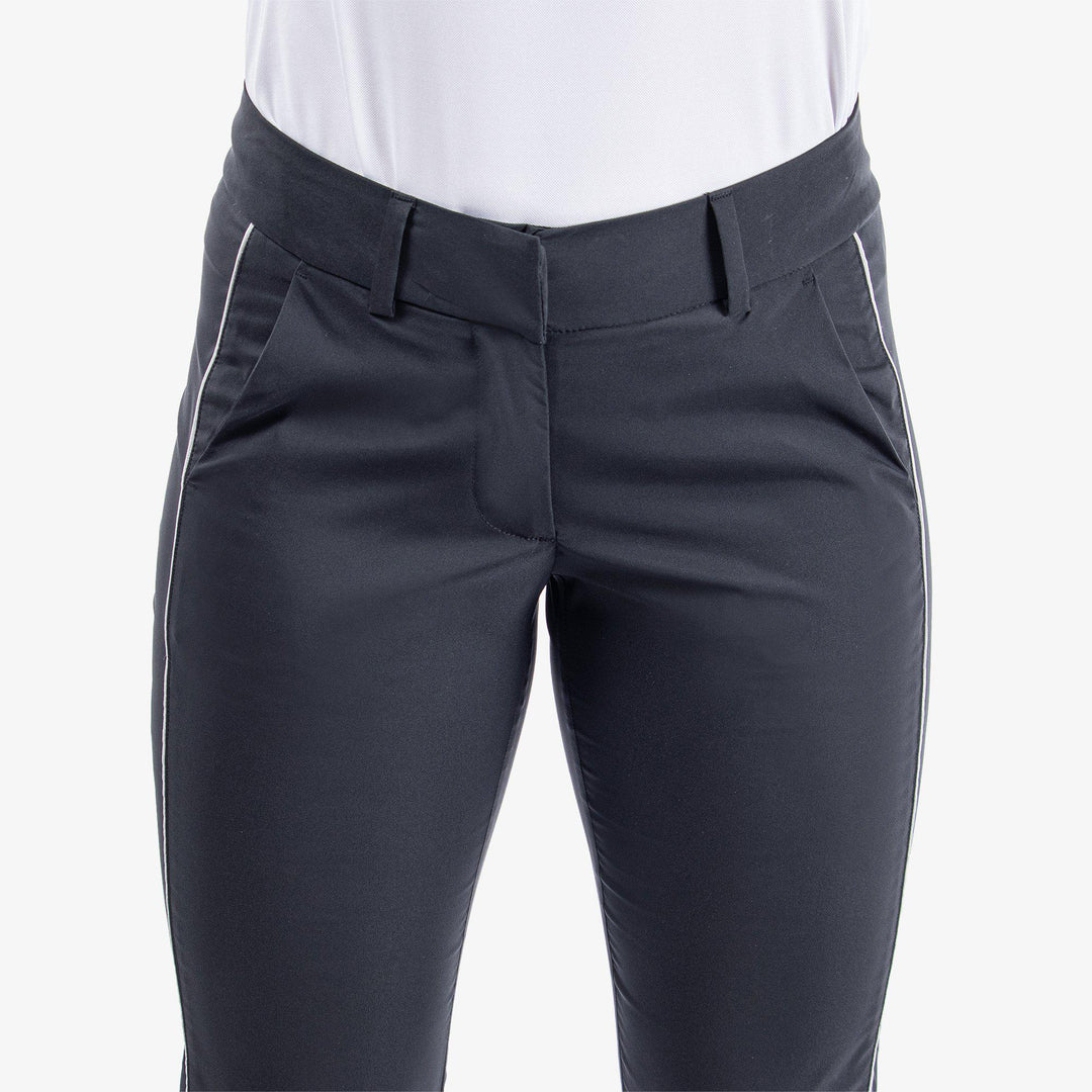 Nicole is a Breathable golf pants for Women in the color Black/Steel Grey(4)