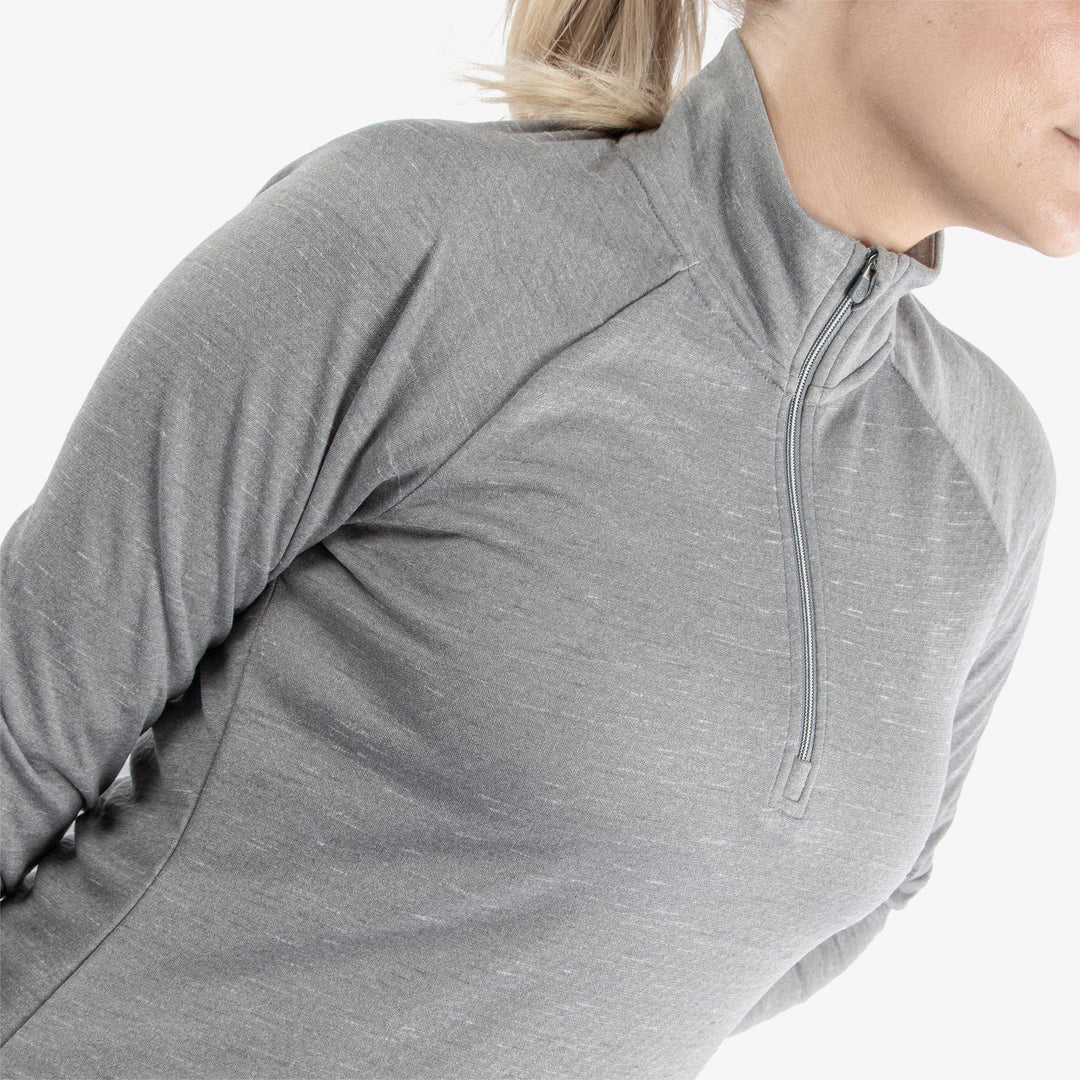 Diora is a Insulating golf mid layer for Women in the color Grey melange(3)