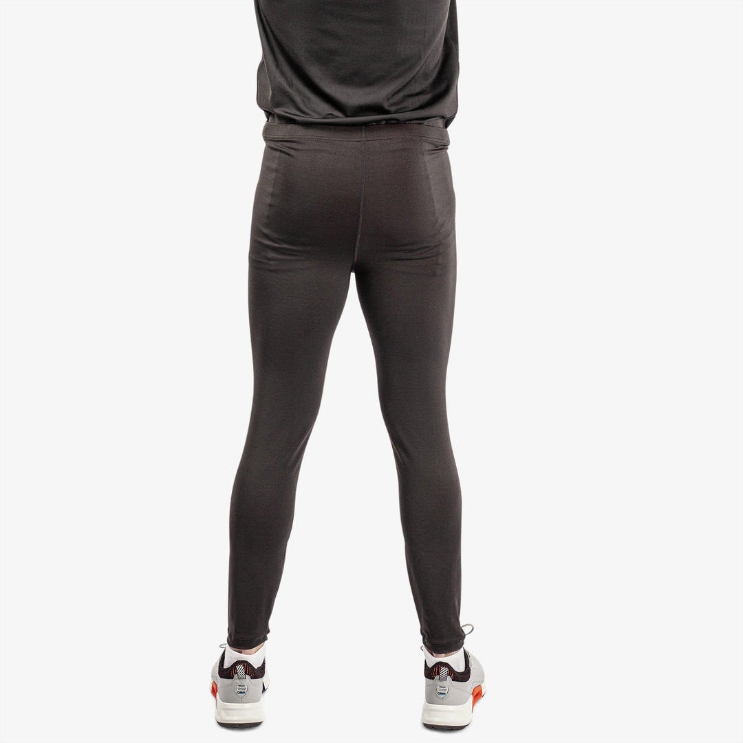 Elof is a Thermal base layer golf leggings for Men in the color Black/Red(7)