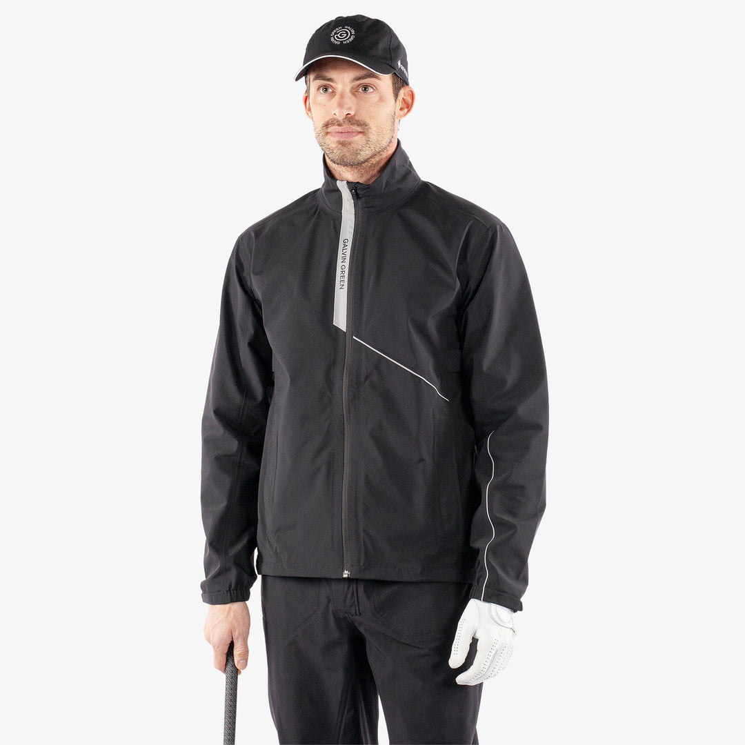 Apollo  is a Waterproof jacket for Men in the color Black/Sharkskin(1)