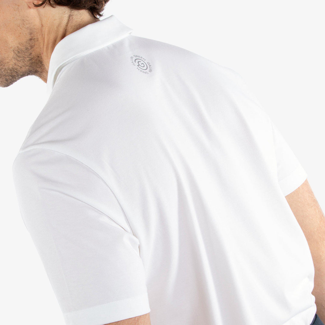Marcelo is a Breathable short sleeve golf shirt for Men in the color White(5)