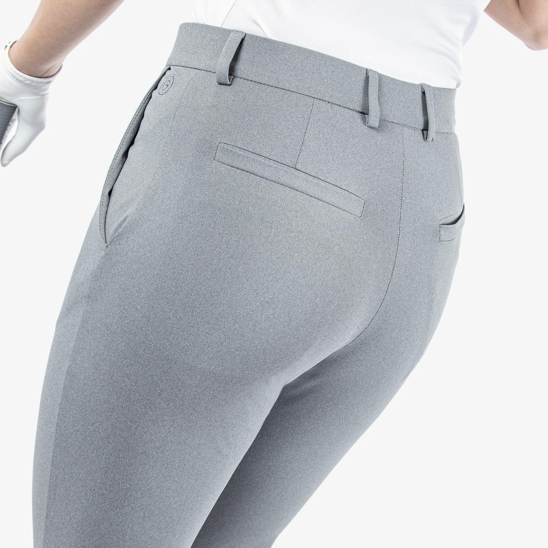 Nora is a Breathable golf pants for Women in the color Grey melange(6)