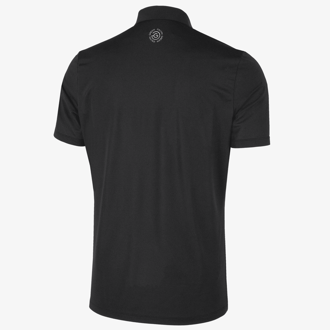 Milan is a Breathable short sleeve golf shirt for Men in the color Black(4)