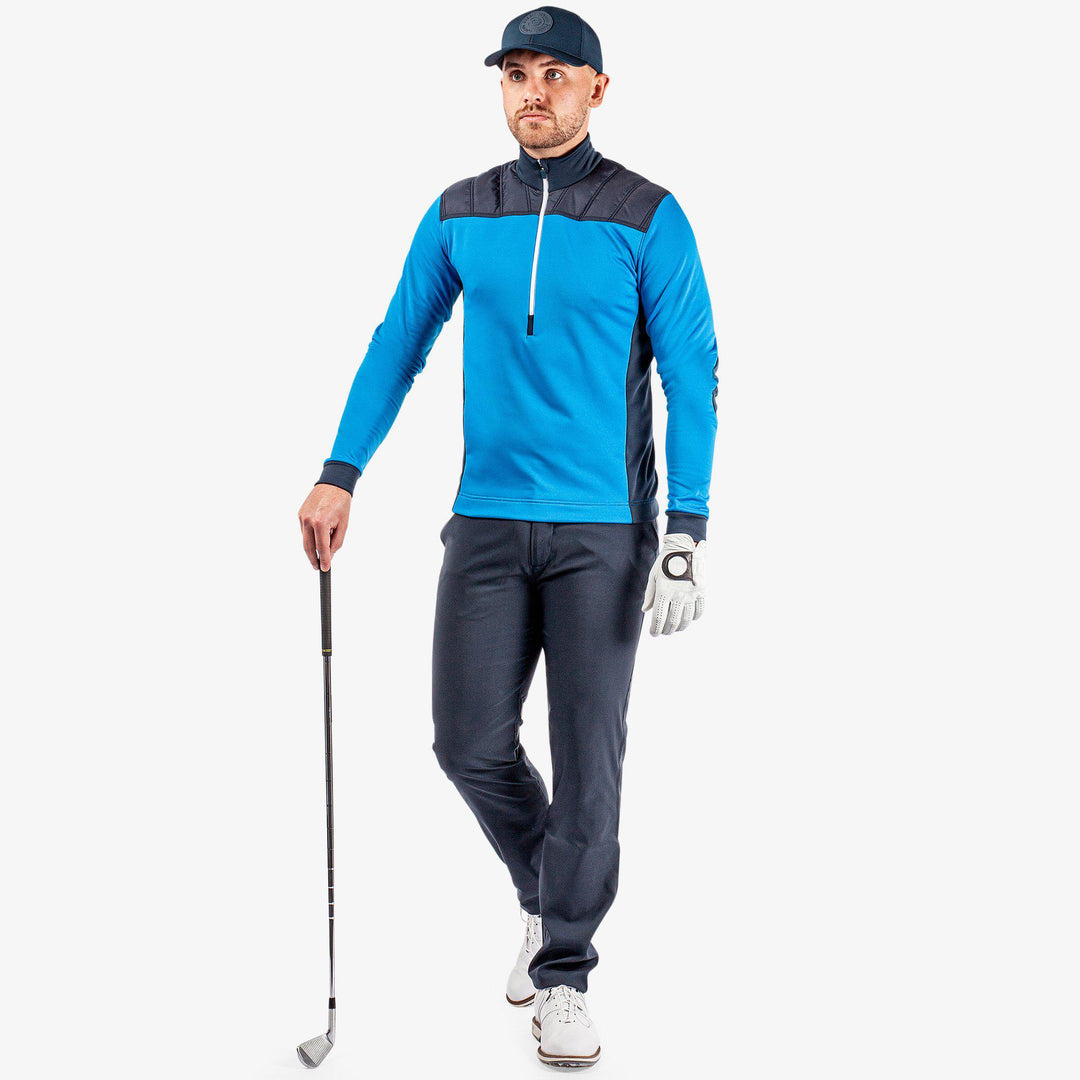 Durante is a Insulating golf mid layer for Men in the color Blue/Navy/White(2)