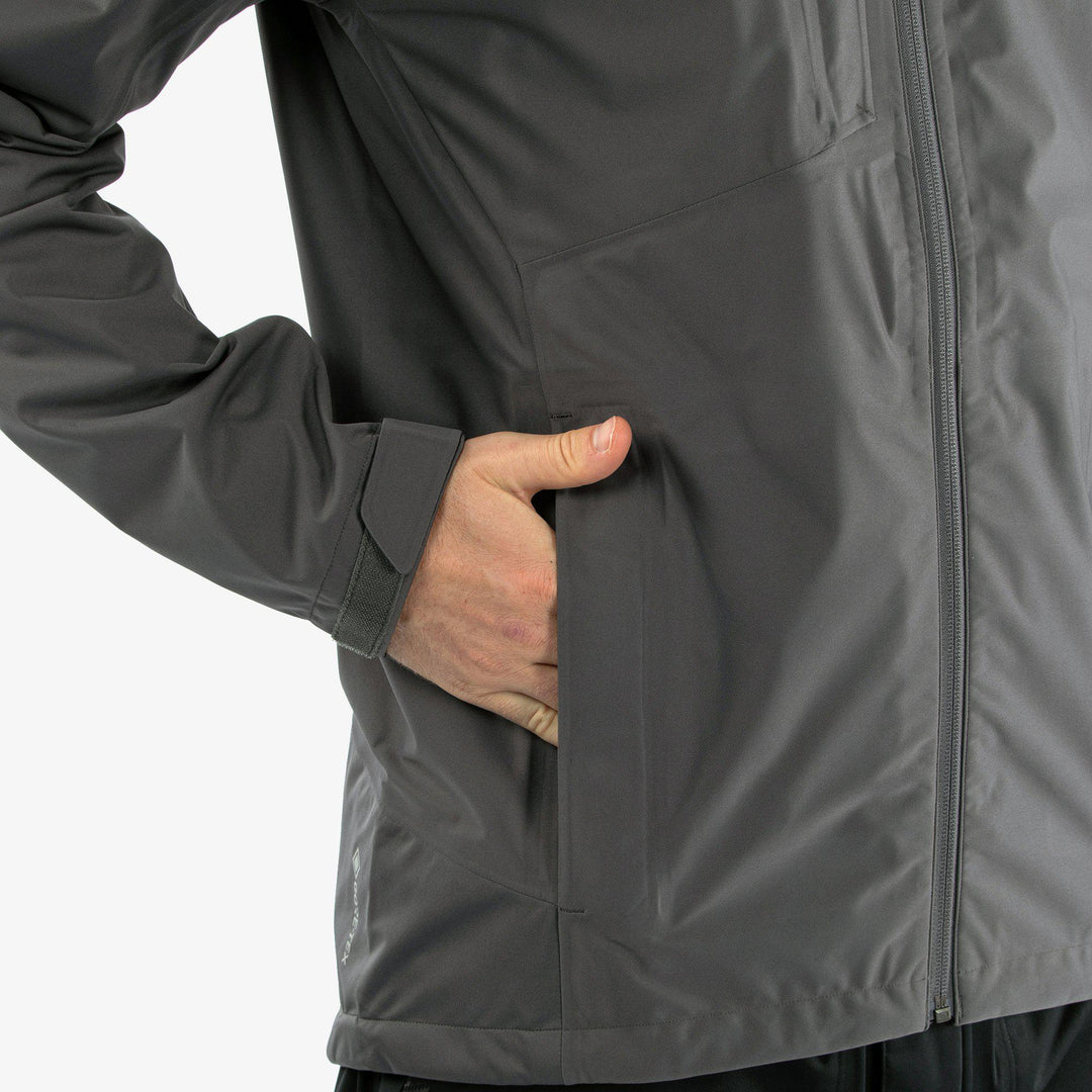 Amos is a Waterproof jacket for Men in the color Forged Iron(5)