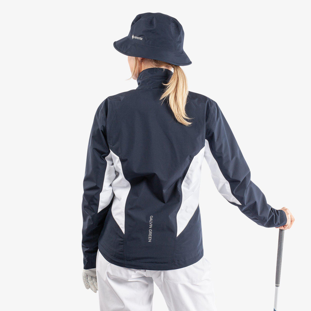 Aida is a Waterproof jacket for Women in the color Navy/White/Cool Grey(7)