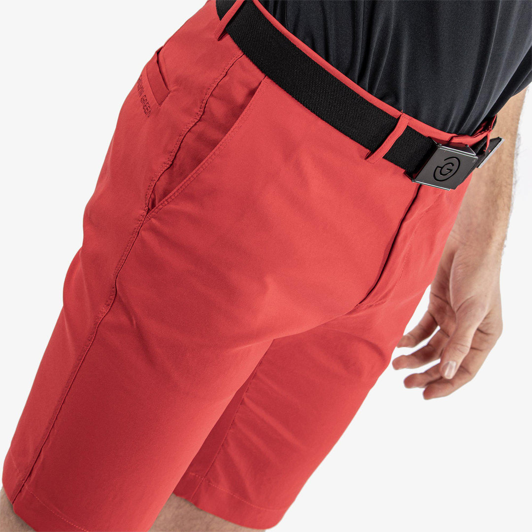 Paul is a Breathable golf shorts for Men in the color Red(4)