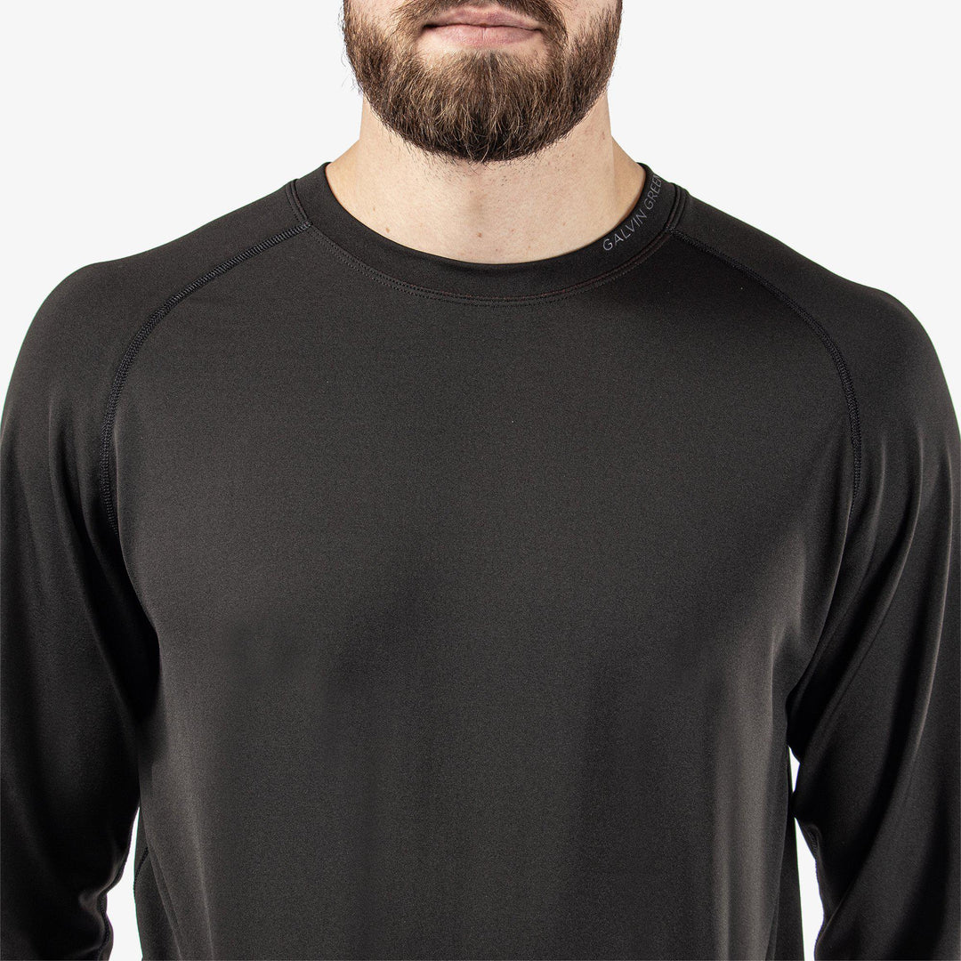 Elmo is a Thermal base layer golf top for Men in the color Black/Red(4)