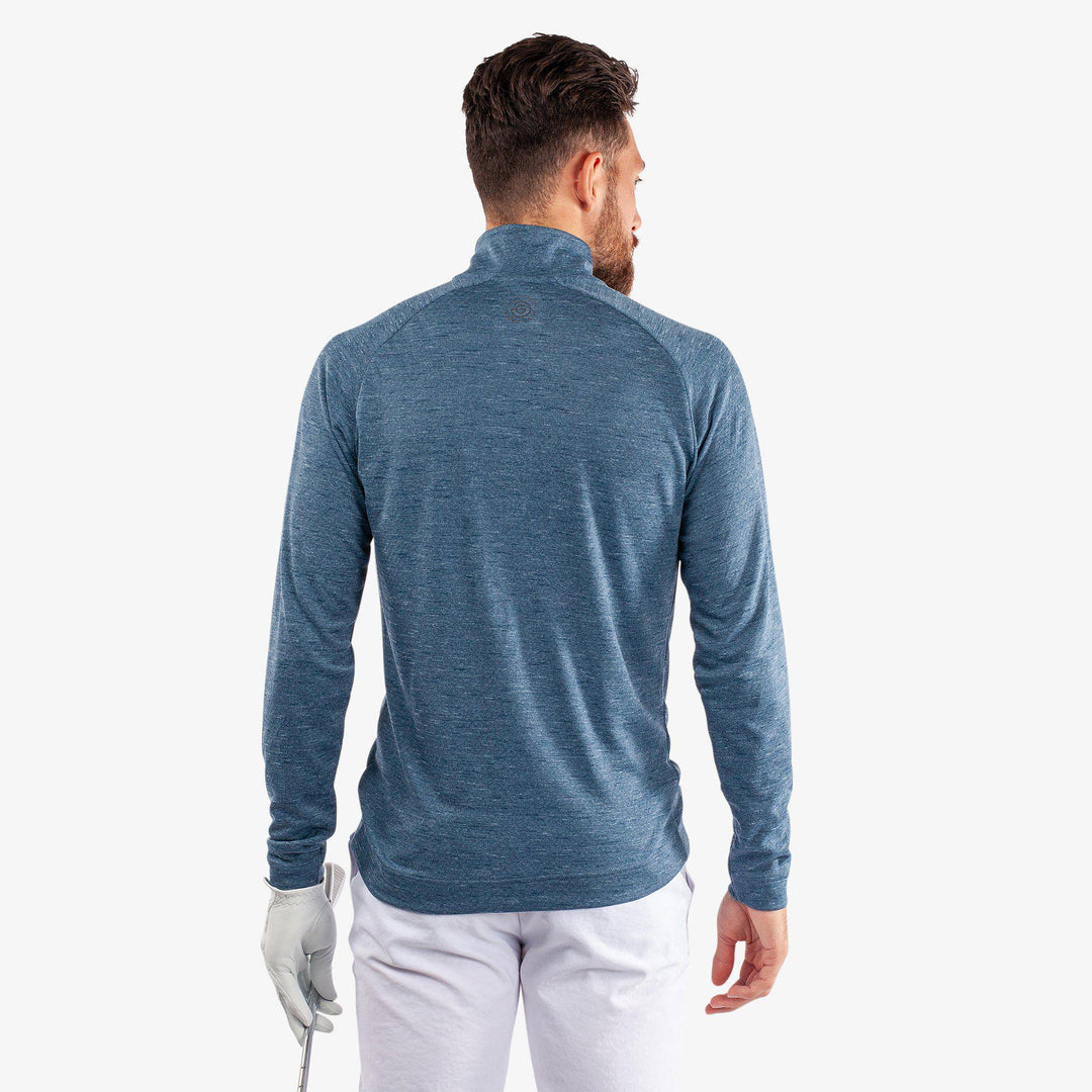 Dion is a Insulating golf mid layer for Men in the color Blue Melange (4)