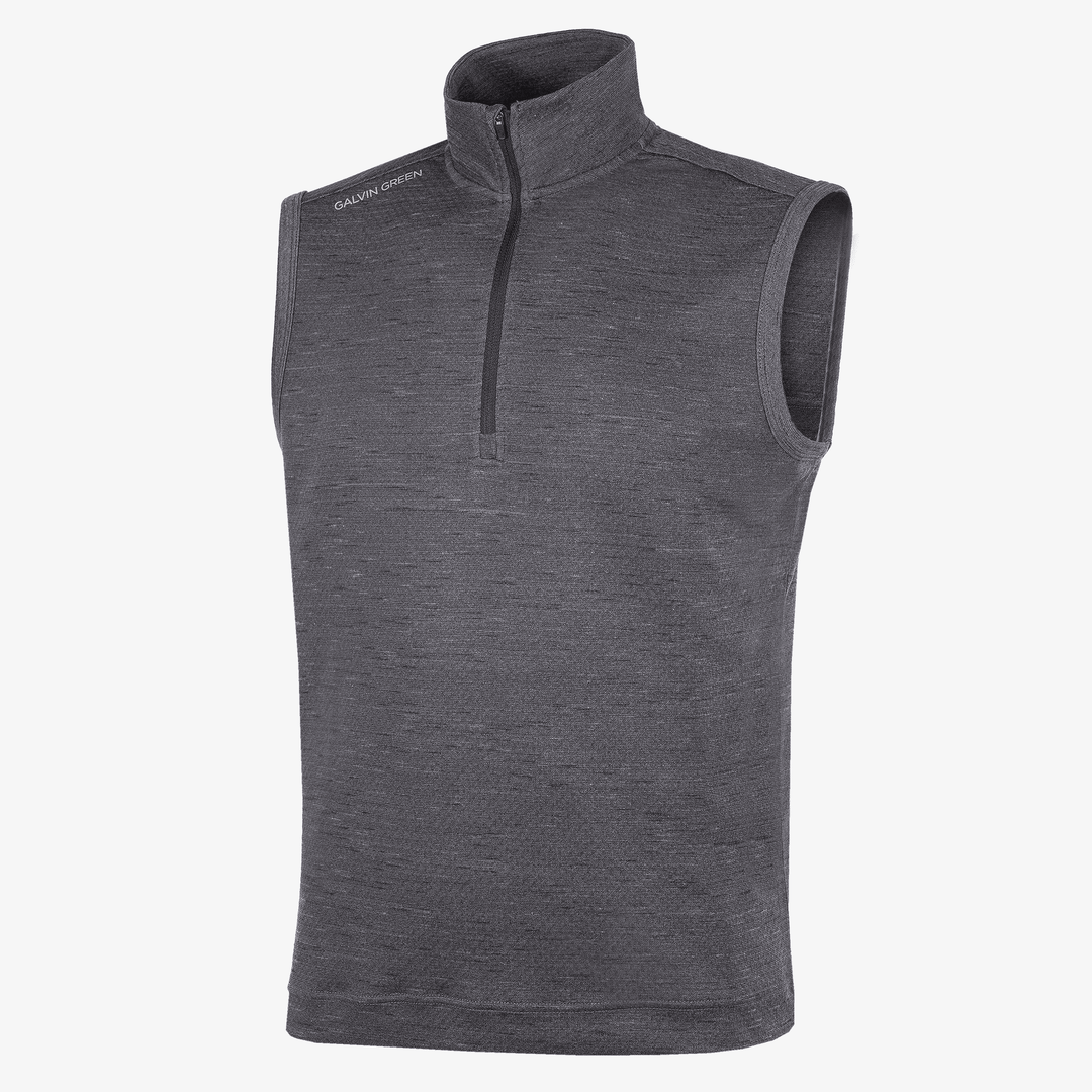 Del is a Insulating golf vest for Men in the color Black Melange(0)