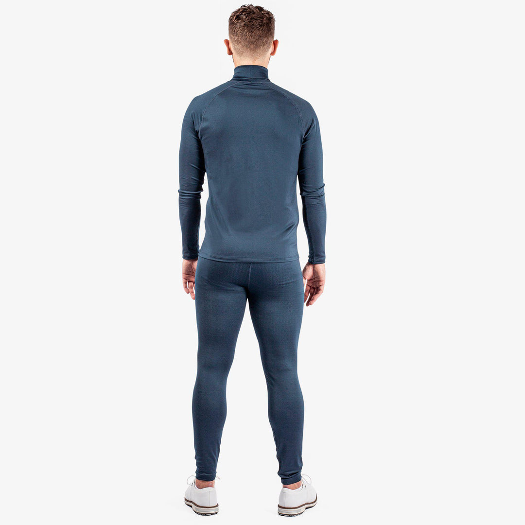 Elof is a Thermal base layer golf leggings for Men in the color Navy/Blue Bell(10)