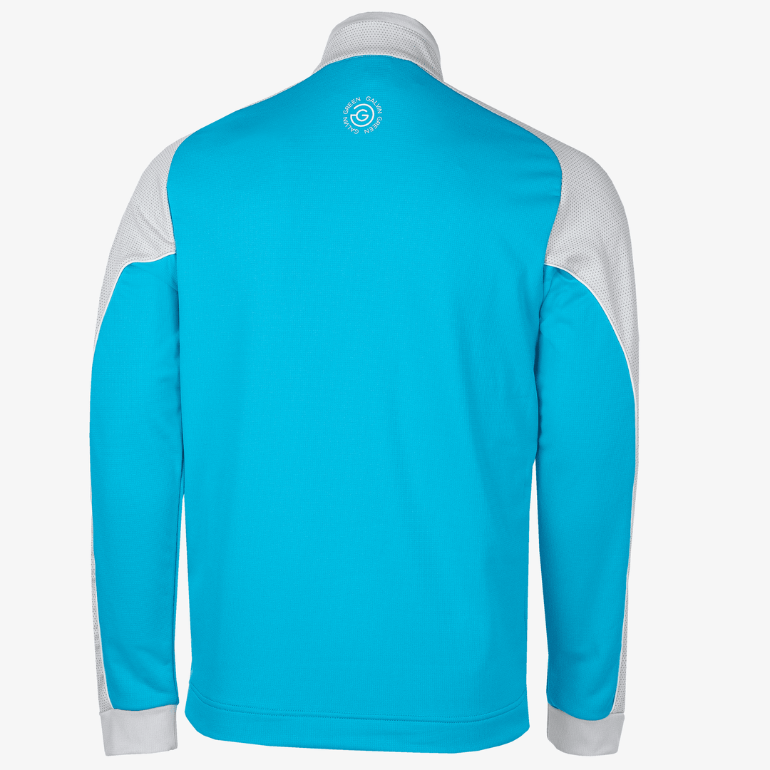 Daxton is a Insulating golf mid layer for Men in the color Aqua/Cool Grey/White(9)