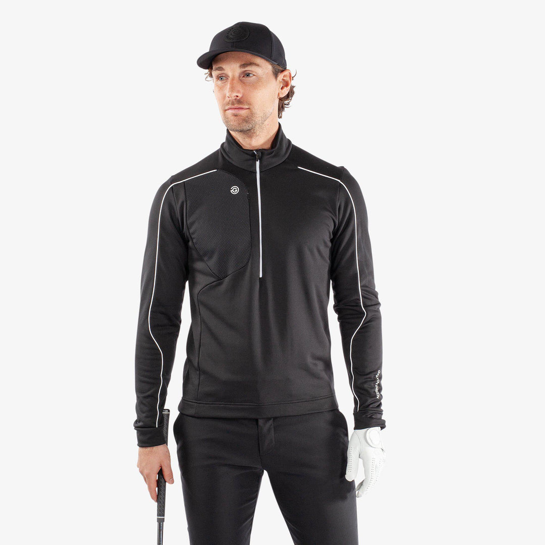 Dave is a Insulating golf mid layer for Men in the color Black/White(1)